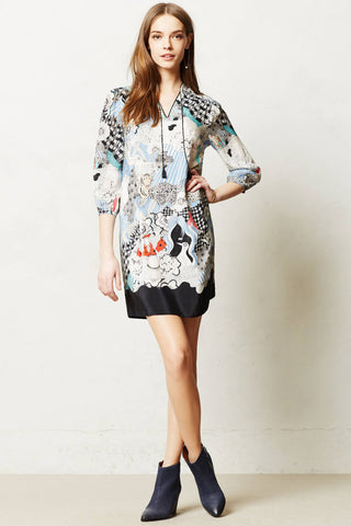 Sky Silk Tunic Dresses